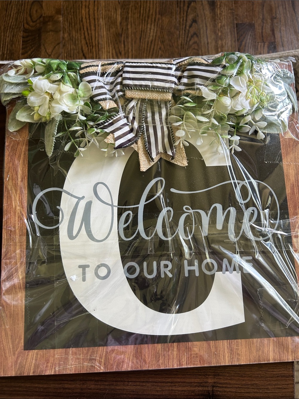 Natural Canvas Front Door Hanger - Cream